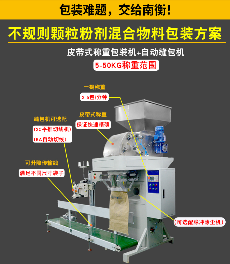 有機(jī)肥顆粒粉體定量包裝機(jī)裝袋機(jī) 南衡稱重